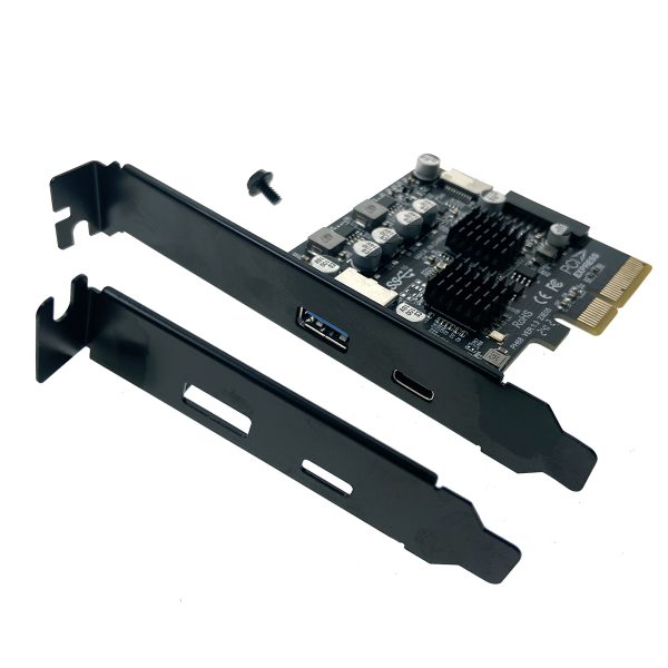 Контроллер PCI-E, USB 3.2 Gen2(USB-A, USB-C, Type-E),PCIeU32TE, Espada